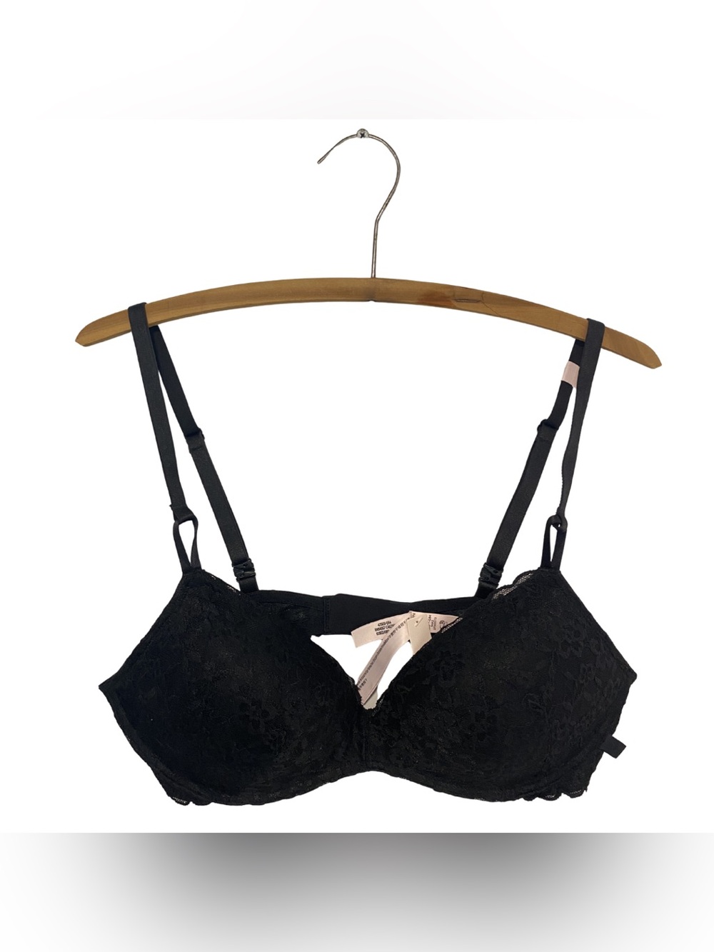 NWT Victoria’s Secret Women’s Sexy Tee Lace Wireless Push-Up Black Lace size 38B - Picture 3 of 9